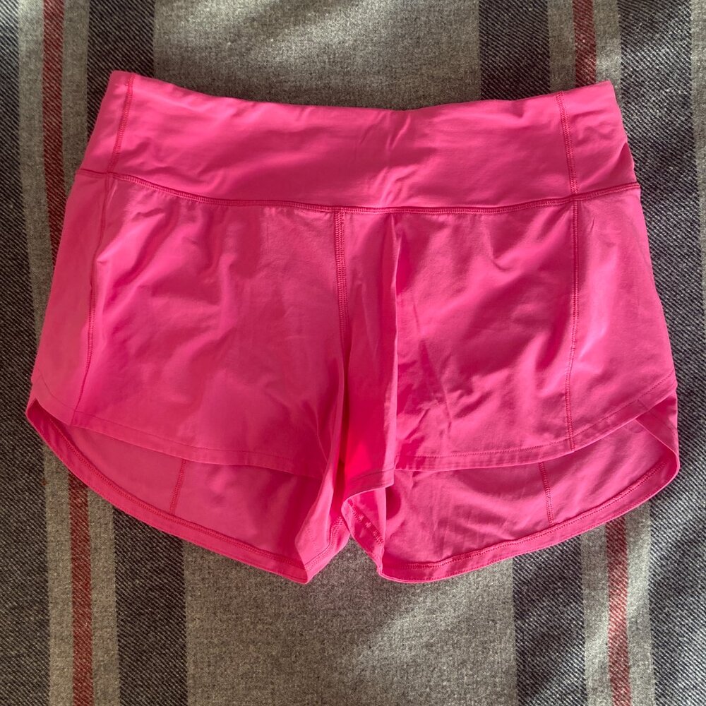 Lululemon Speed Up Shorts 4" Size 8 In Sonic Pink
